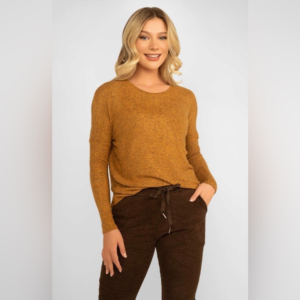 Soyaconcept brushed knit long sleeve top small